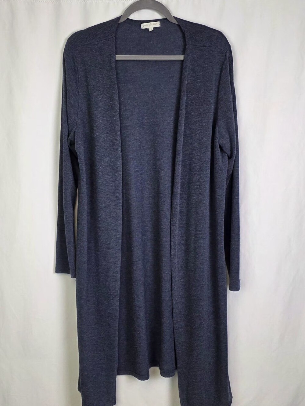 Women's Joie de Vivre Blue Open Duster Cardigan Size 1X